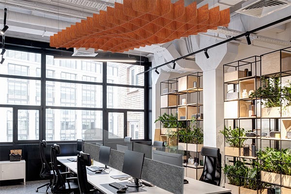 Hatch Rectangle Surge acoustical net ceiling canopy