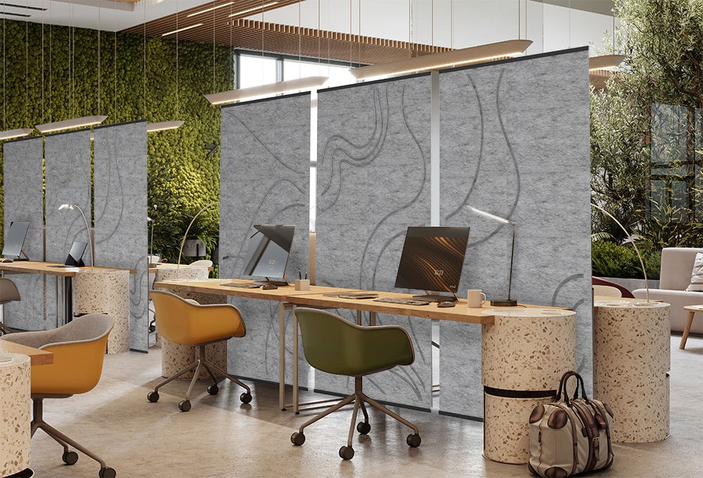 Acusti·fi Define hanging partitions with v-carve pattern composition