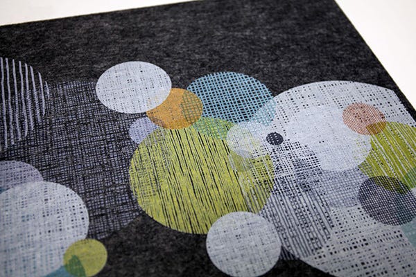 Print on Acusti-fi acoustical felt material