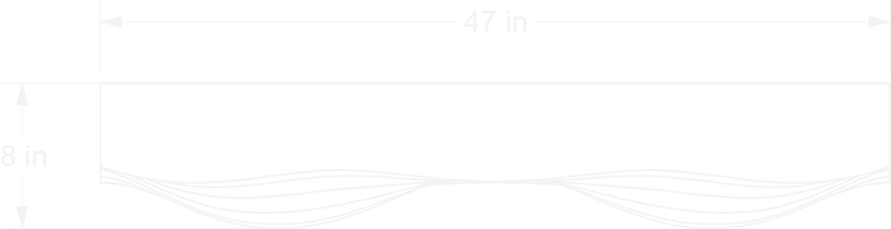 Level Knoll Baffles front view line drawing 