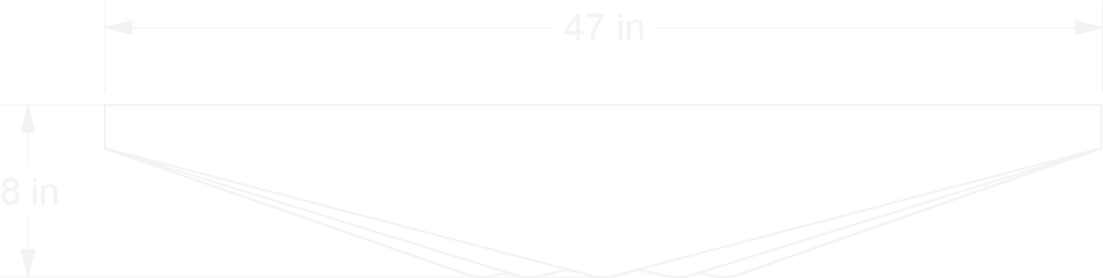 Level Peak Baffles front view line drawing 