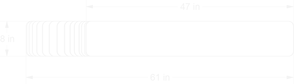 Stream Baffles front view line drawing