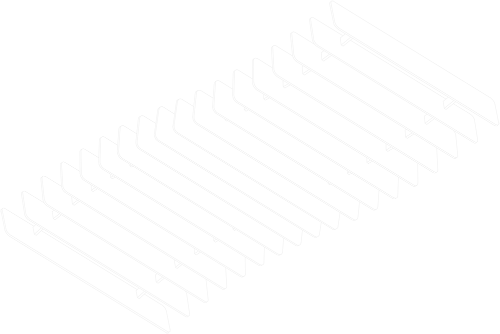 Surge Baffles isometric view line drawing 