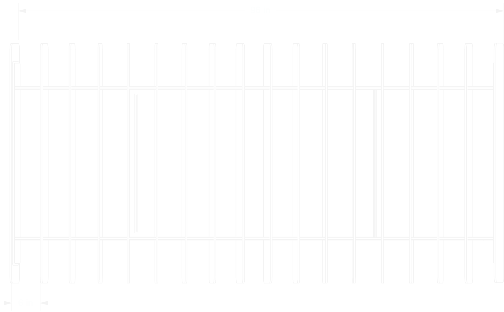 Surge Baffles top view line drawing 
