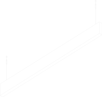 Exposure Beam 78&rdquo; isometric view line drawing