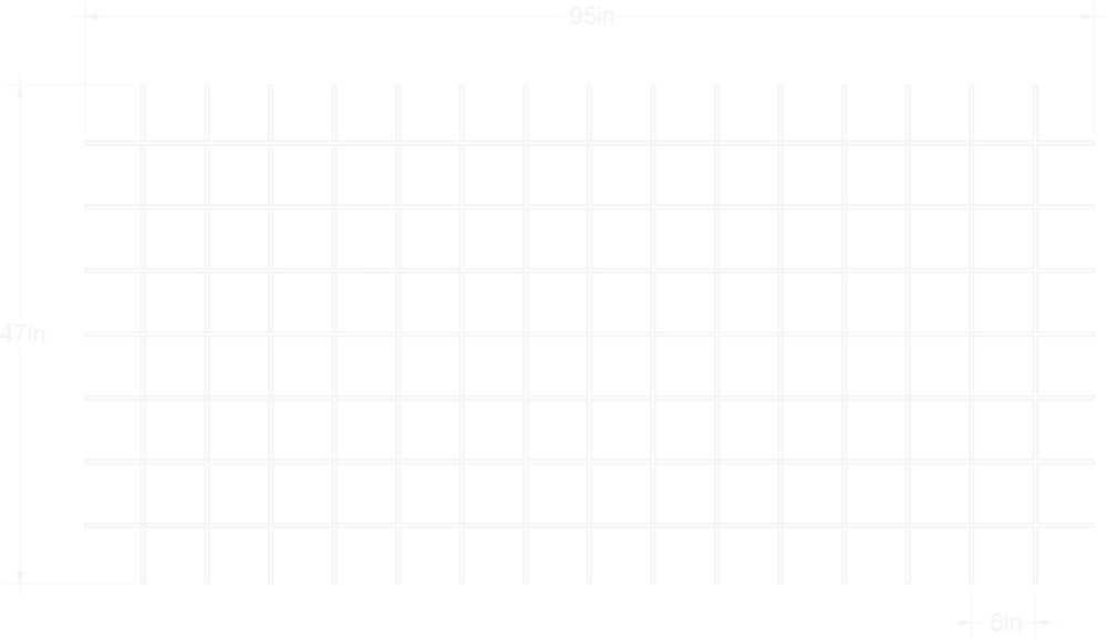 Hatch Rectangle Drop top view line drawing 