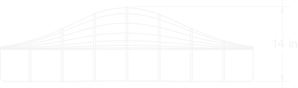 Hatch Rectangle Pull right view line drawing 