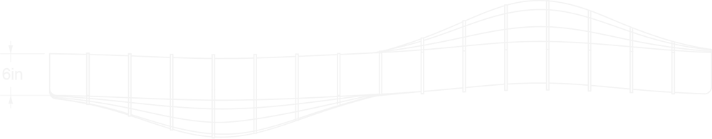 Hatch Rectangle Surge front view line drawing
