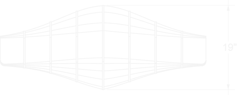 Hatch Rectangle Surge right view line drawing