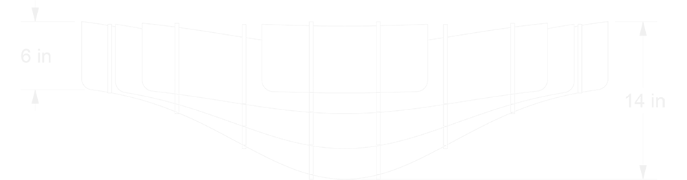Hatch Round Drop front view line drawing