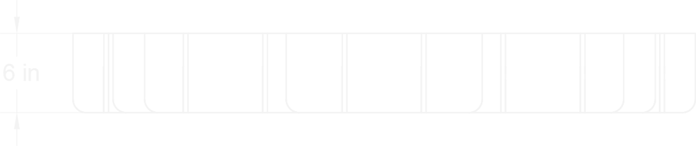 Hatch Round front view line drawing