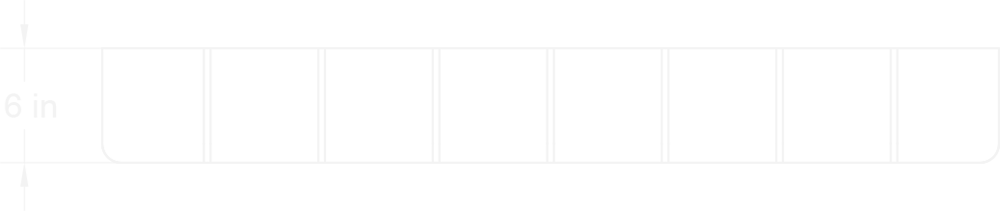Hatch Square front view line drawing