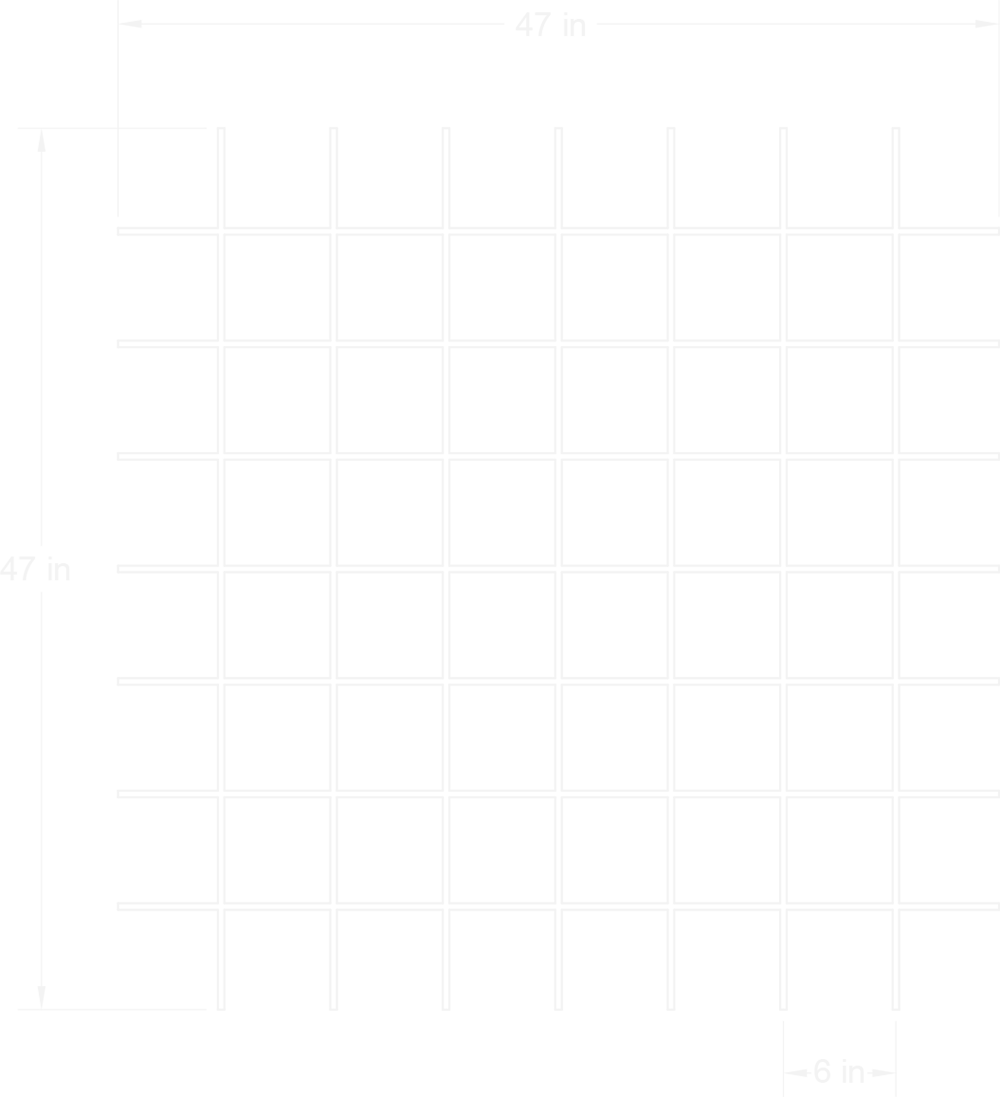 Hatch Square top view line drawing