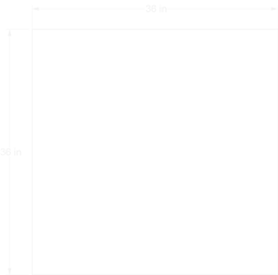 Acusti Art Box 36x36 front view line drawing 