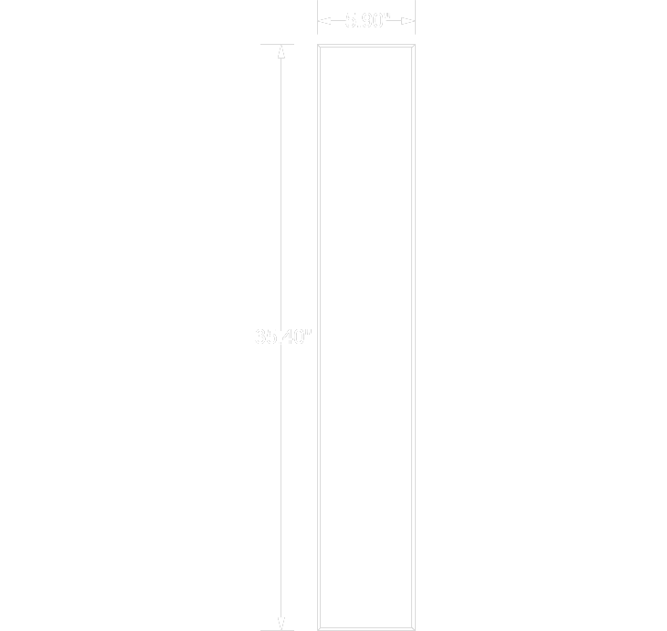 Acusti Art Box 36x36 front view line drawing 