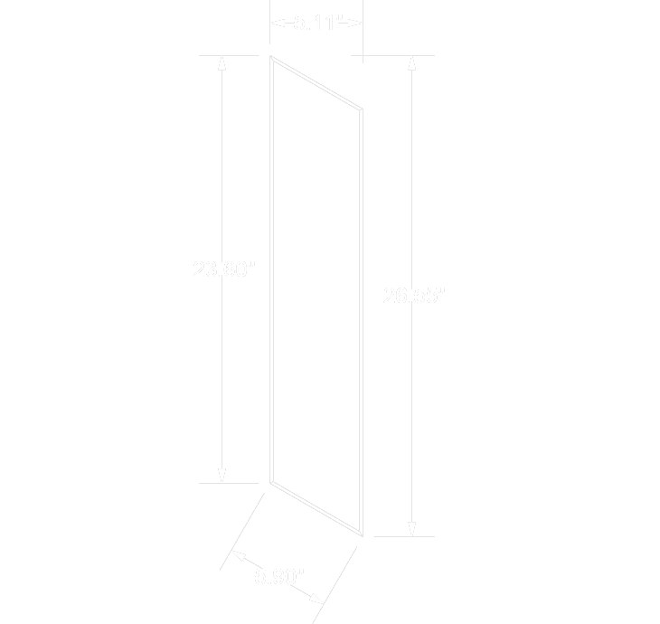Acusti Art Box 36x36 front view line drawing 