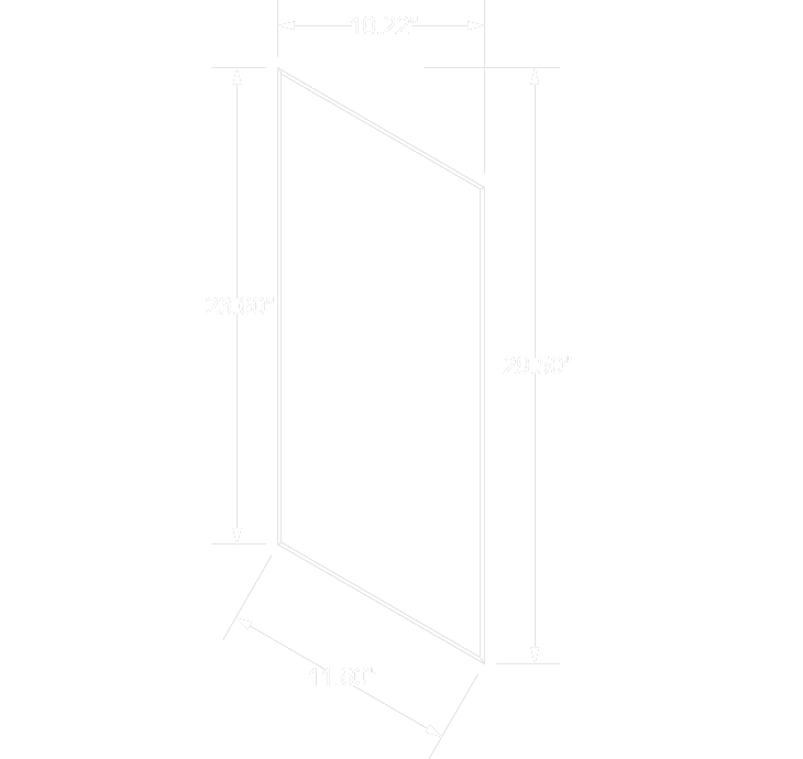 Acusti Art Box 36x36 front view line drawing 