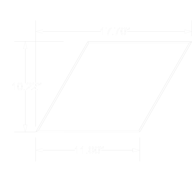 Acusti Art Box 36x36 front view line drawing 