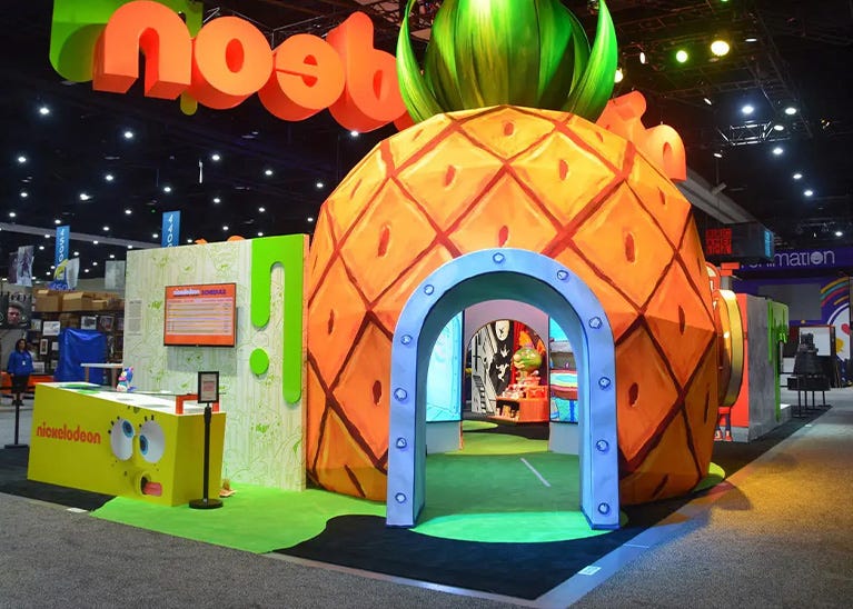 Custom printed tension fabric exhibit for Nickelodeon