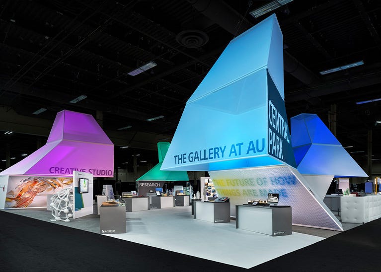 Custom fabric architecture trade show exhibit