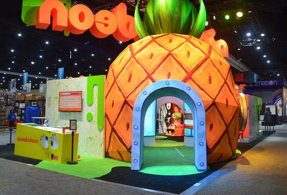 Custom printed tension fabric exhibit for Nickelodeon