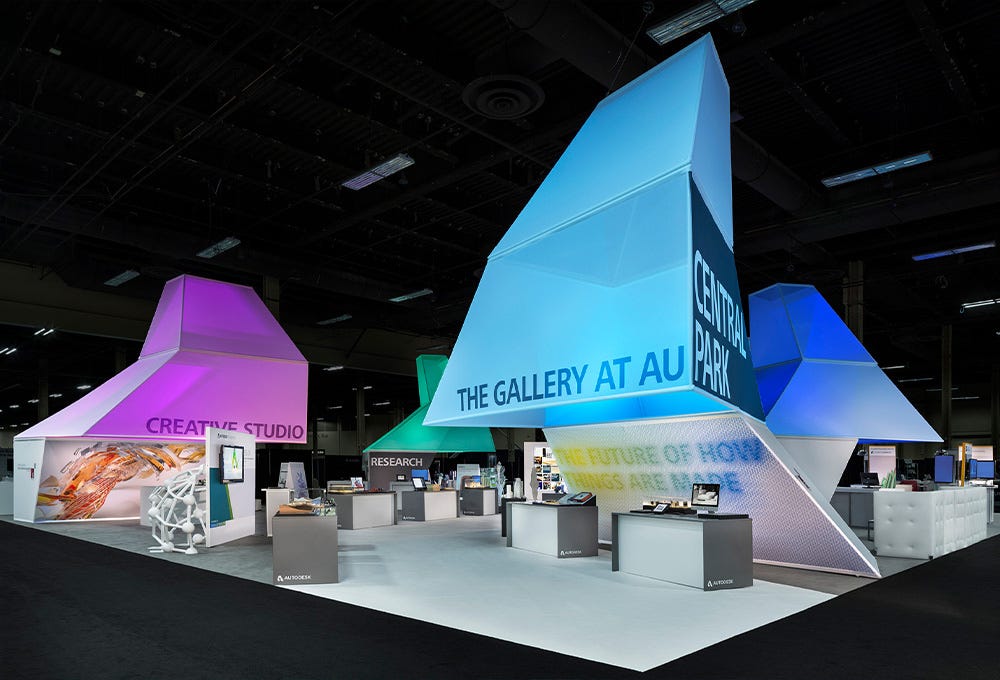 Custom fabric architecture trade show exhibit