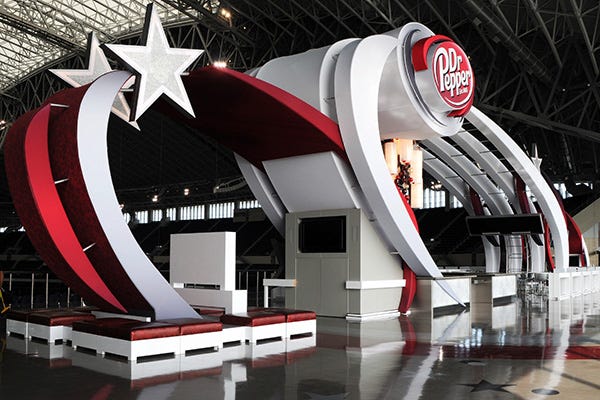 Dr. Pepper Star bar custom fabric architecture