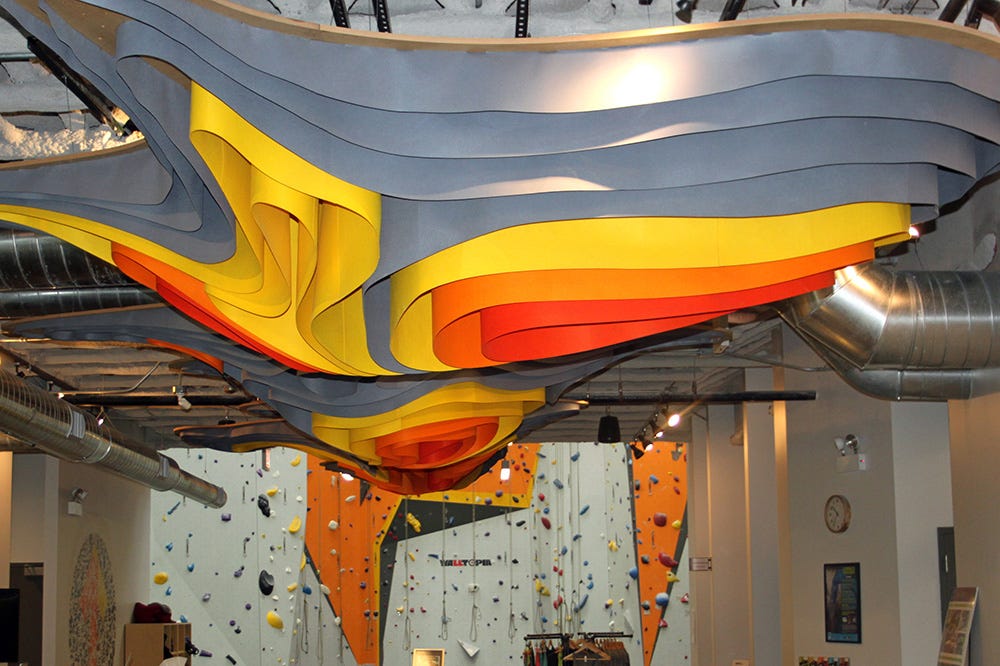 First Ascent lobby ceiling cloud