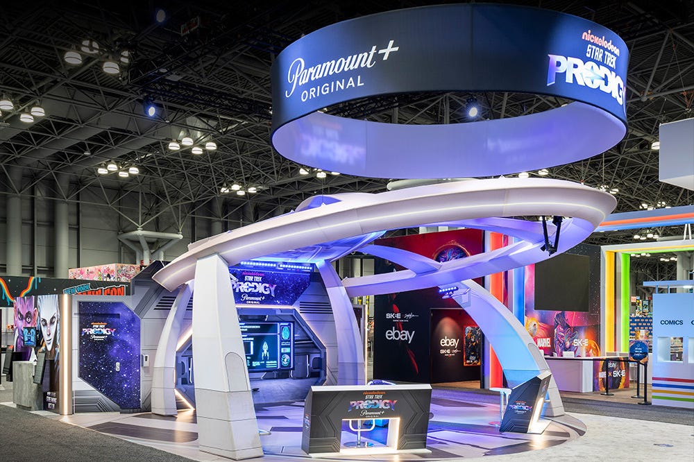 Star Trek Prodigy spaceship trade show booth