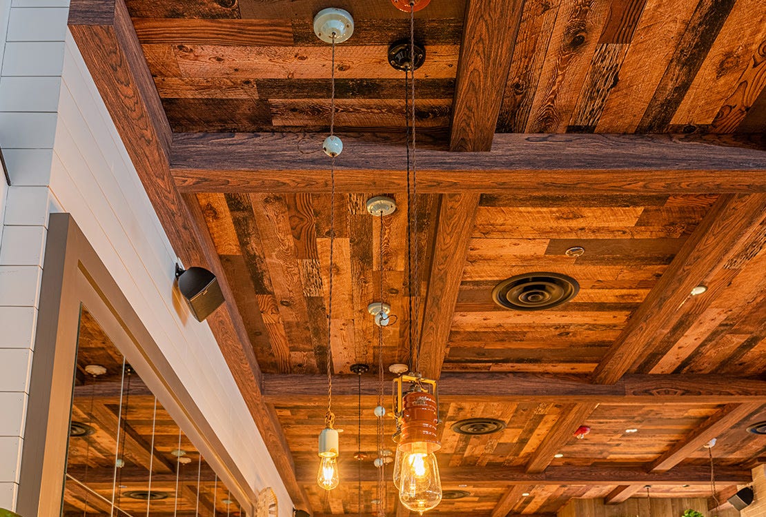 Custom Wood Printed Acoustic Ceiling